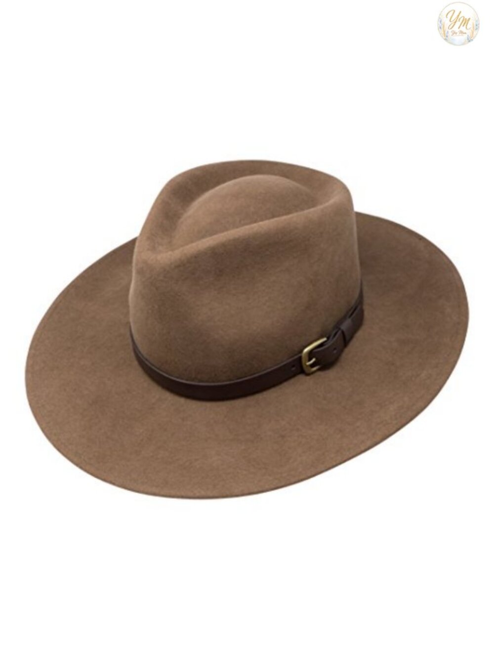 Men's 100% Wool Felt Wide Brim Fedora Hat Water Resistant Leather Band
